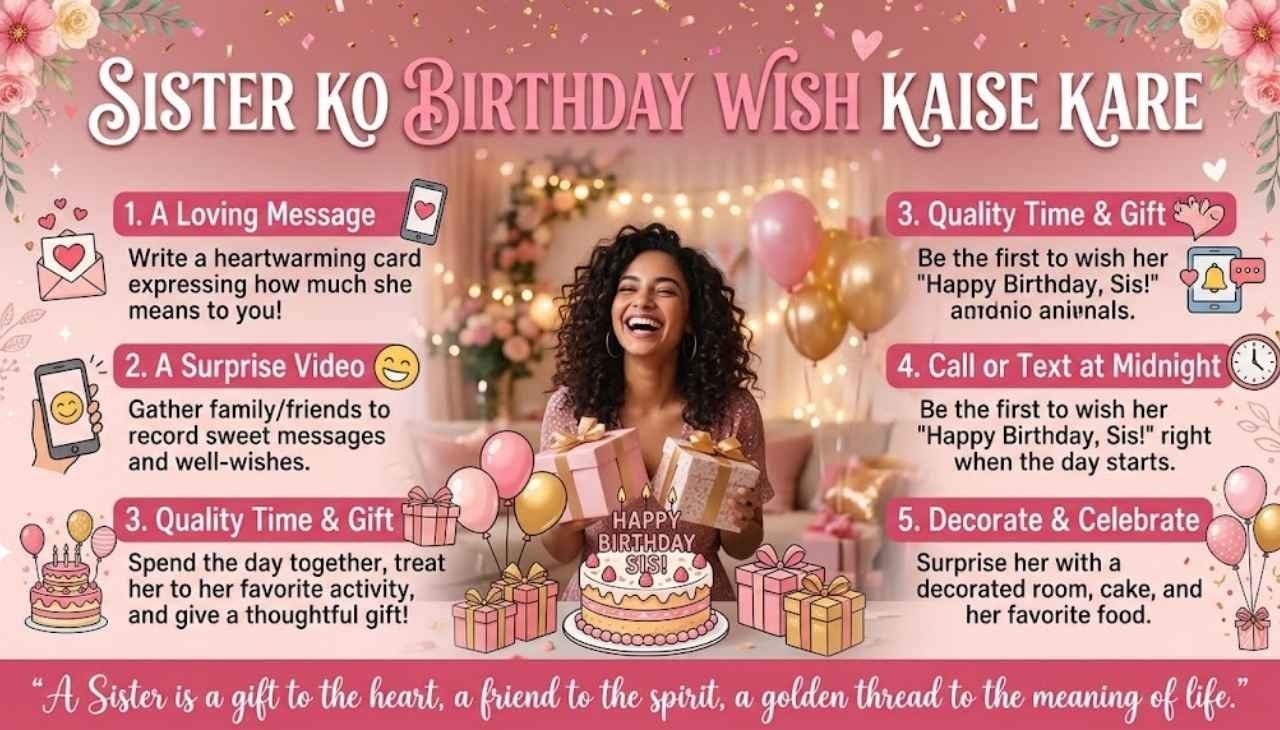 Sister ko birthday wish kaise kare in English
