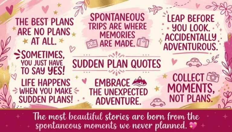 Sudden Plan Quotes